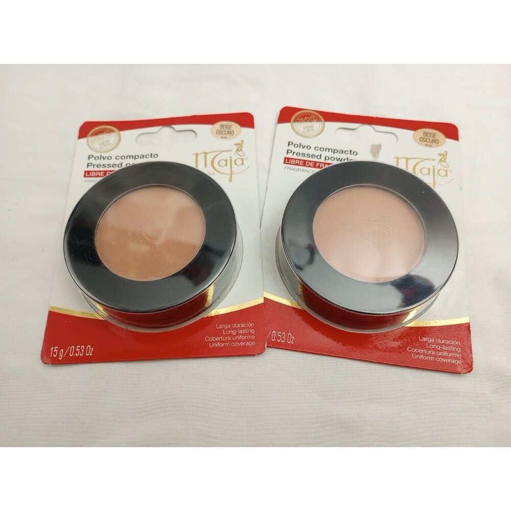 Maja Beige Oscuro Pressed Powder Mirror and Tassel Compartment  set of 2 Spain